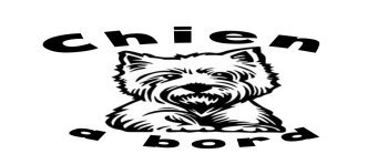 Chien à bord Westie