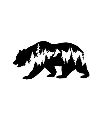 Ours avec dessin de montagne