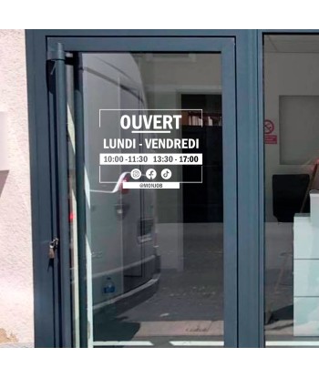 Horaires avec réseaux sociaux