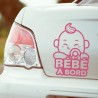 Découvrez notre adorable autocollant de couleur rose "Bébé à Bord"