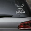 Autocollant de couleur gris. Découvrez notre adorable "Bébé à bord lapin"