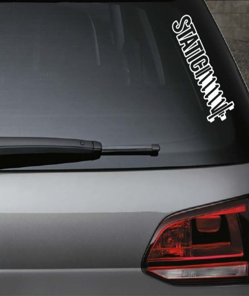 Autocollant de couleur blanc.Pour ta voiture "Static"
