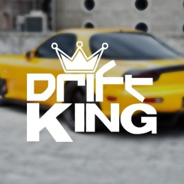 Autocollant de couleur blanc.Pour ta voiture "Drift king"