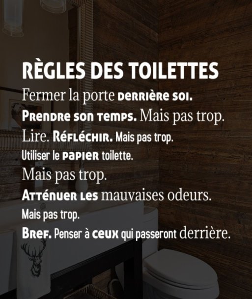 Régles des toilettes