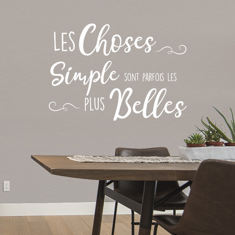Les choses simple