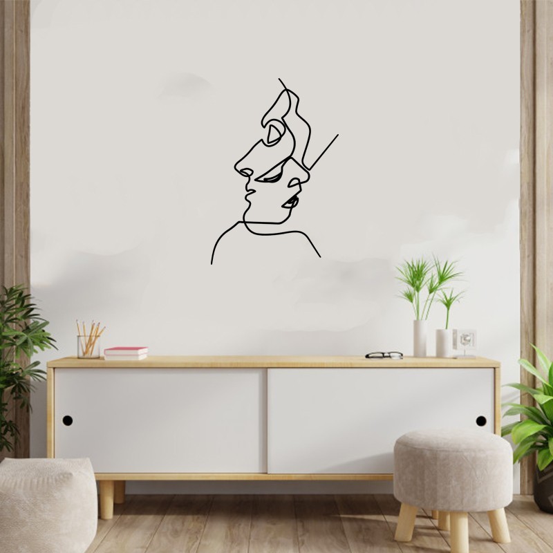 Face in art couple