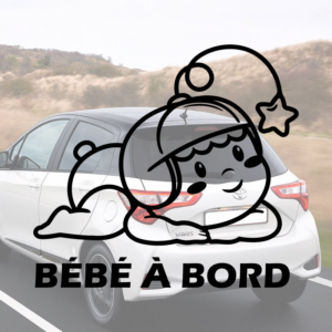 Sticker vinyle 'Bébé à bord' avec étoile pour voiture
