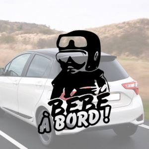 Sticker Bébé à Bord Motard pour voiture