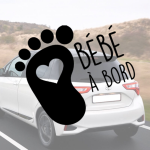 Sticker Bébé à bord en vinyle pour voiture