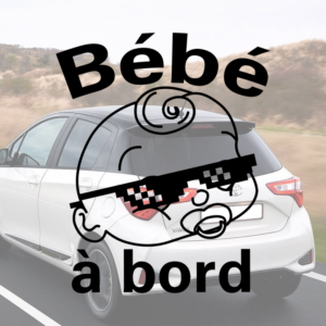 Sticker vinyle Bébé à bord pour voiture
