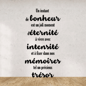 Sticker vinyle Bonheur intensité pour décoration intérieure