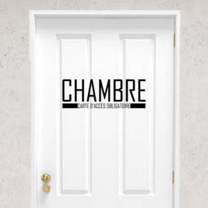 Sticker vinyle carte d'accès obligatoire