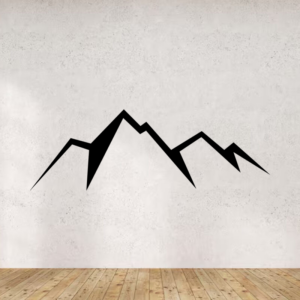 Sticker vinyle représentant une chaîne de montagne.