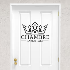 Sticker vinyle couronne pour chambre parentale