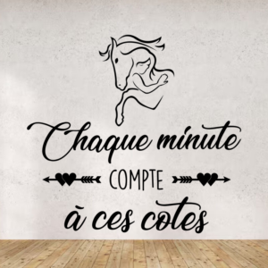 Sticker vinyle Chaque minute compte avec des animaux