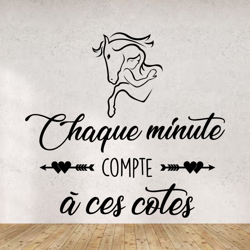 Sticker vinyle Chaque minute compte avec des animaux