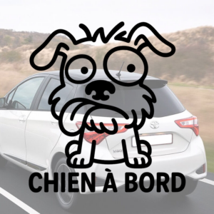 Sticker vinyle Chien à bord pour voiture