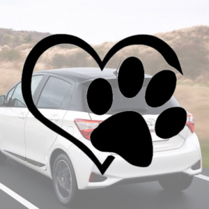 Stickers vinyle Coeur Patte pour véhicule