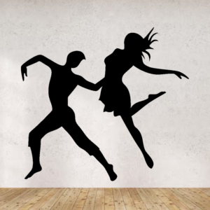 Sticker vinyle représentant un danseur dynamique