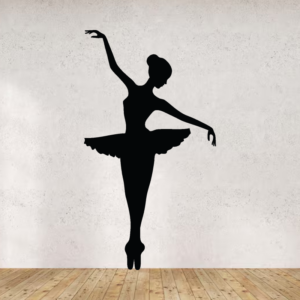 Sticker vinyle représentant une danseuse classique.