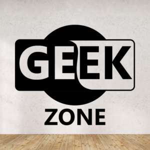 Sticker vinyle Geek Zone pour déco gaming.