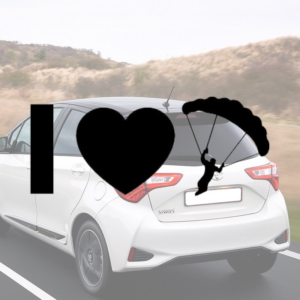 Sticker vinyle I Love Parapente