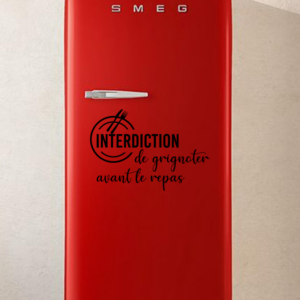 Sticker vinyle clair « Interdiction » pour décoration intérieure.