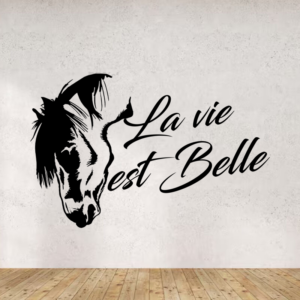 Sticker vinyle "La vie est belle".