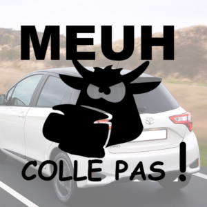 Sticker humoristique Meuh colle pas pour voiture