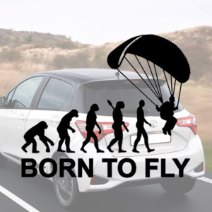 Sticker vinyle parapente évolution pour voiture et accessoires.