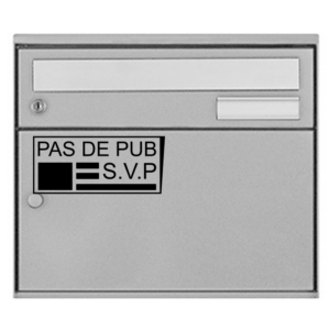 Sticker 'Pas de pub svp' pour boîte aux lettres