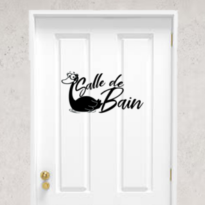 Sticker vinyle cigogne pour salle de bain