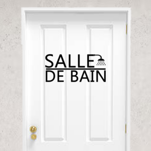 Sticker vinyle pommeau pour salle de bain