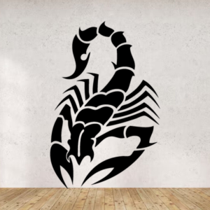 Sticker vinyle représentant un scorpion.