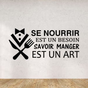 Sticker vinyle 'Se nourrir' pour cuisine
