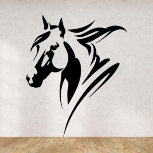 Sticker tête de cheval en vinyle