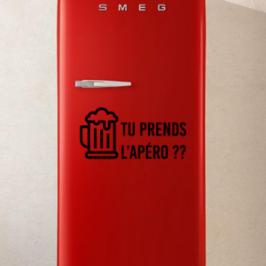 Sticker vinyle 'Tu prend l'apero' pour décoration de cuisine