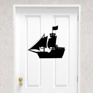 Sticker vinyle représentant un bateau pirate