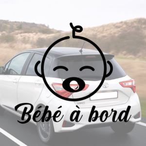 Sticker Bébé à bord avec motif de lolette pour voiture