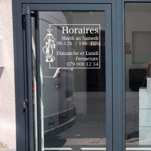 Sticker vinyle pour horaires de cave