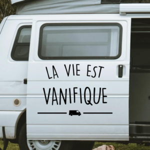 Sticker vinyle 'La vie est vanifique' pour décoration inspirante.