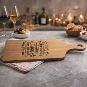 Planche à découper en bois gravée pour souvenirs familiaux