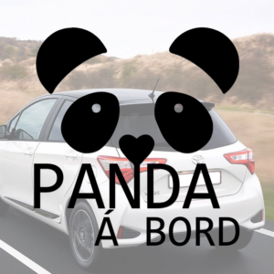 Sticker vinyle Panda à Bord pour voiture