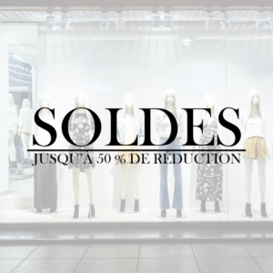 Stickers vinyle basiques en soldes pour vitrine