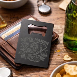 Décapsuleur Super Maman de l'apéro en métal