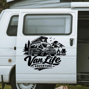 Sticker Vanlife Aventure pour van