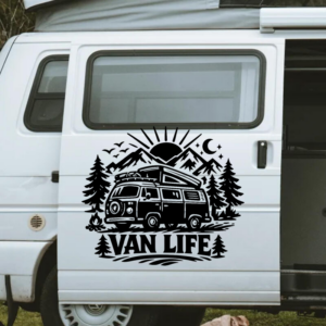 Sticker vinyle Vanlife pour personnaliser votre véhicule.