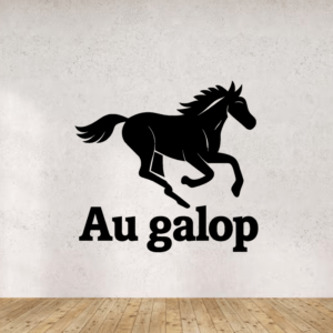 Au galop - mockup autocollant vinyle