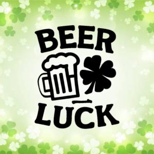 Beer and luck - mockup autocollant vinyle