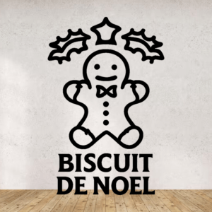 Biscuit Noël - mockup autocollant vinyle